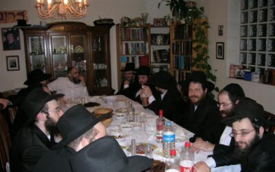 Melava Malka "Tset'hem Leshalom" pour le nouveau Chalia'h à Anvers, le Rav Drookman gendre du Rav Mendel Gourevitch, directeur de la Yechiva de Brunoy