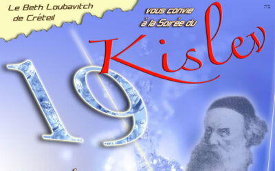 Youd Teth Kislev à Créteil Motsaei Chabbat Parachat Vayichla'h