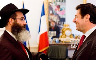 Le Rav David Zaoui rencontre Mr Christian Estrosi, Ministre Délégué à l'Aménagement du Territoire 7ème jour de &lsquo;Hanouka 5767