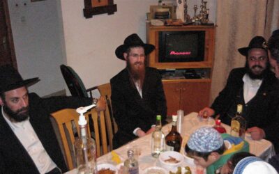 Farbrenguen de Youd Chevat chez Yaakov Benagou Chalia'h du yichouv Atzmonah à Chomria dans le Neguev