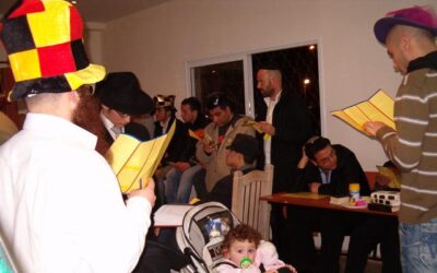 Pourim au Beth Habad Tel-Aviv Nord dirigé par le Rav David Aziza