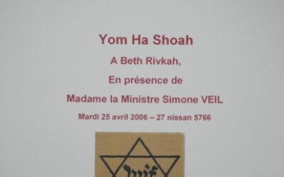 YOM HASHOA: Visite de Mme Simone Veil à Beth Rivka