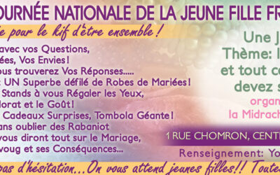 Israel - Jérusalem Aujourd'hui de 12h00 à 18h00: Journée de la jeune-fille francophone à Jérusalem organisée par "Or &lsquo;Haya" de 12h00 à 18h00