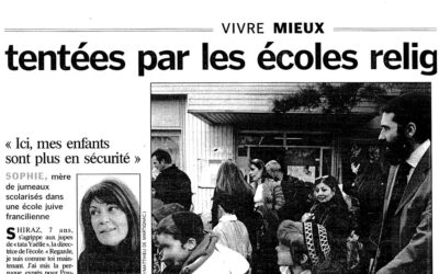 Paru dans "Le Parisien": L'école Loubavitch de Fontenay dirigée par Mr et Mme Danan