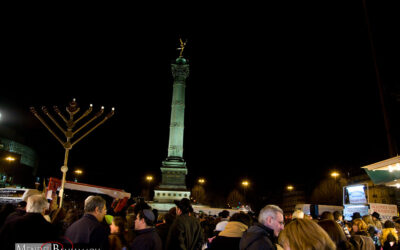 Allumage public sur la Place de la Bastille, mardi 23 décembre 2008
