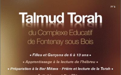 Un Talmud Torah au Beth Habad de Fontenay sous Bois