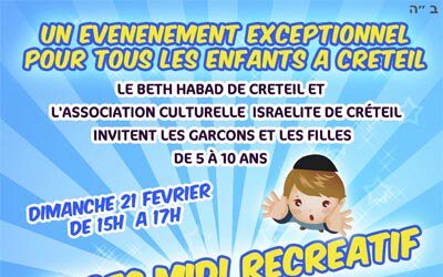 Après-midi récréatif à la synagogue de Créteil, dimanche 21 février 2010 à 15h00