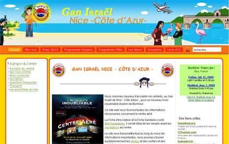 www.ganisraelnice.com : Le site internet du Gan Israel Nice - Côte d'Azur