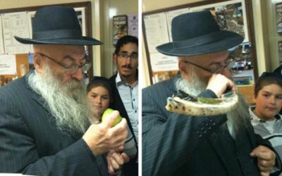 Photos du jour : Le Rav Chmouel Azimov au Beth Loubavitch