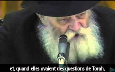 Vidéo du Rabbi: "Connaître la Torah, pas seulement pour les hommes"