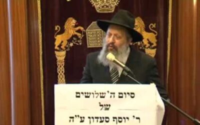 Chlochim de Monsieur Yossef ע״ה Saadoun à Sinaï: Discours du Rav Yossef Yts'hak Pevzner