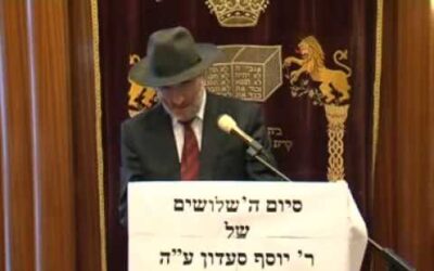 Chlochim de Monsieur Yossef ע״ה Saadoun à Sinaï: Discours de David Rozen