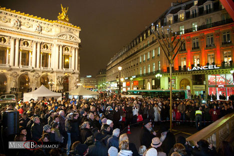 Allumage public à la place de l'Opéra, mardi 27 décembre 2011