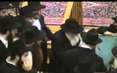 Vidéo du Rabbi : Distribution du "Kovets 28 Sivan" en 1991
