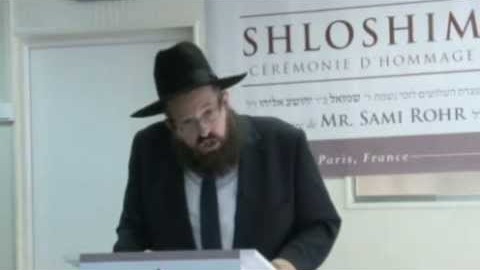Siyoum du Rav Mendel Azimov au Chlochim de Sami Rohr ע"ה au Beth Loubavitch