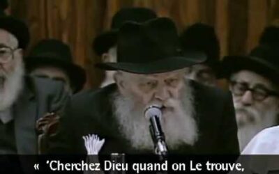 Vidéo du Rabbi : "Un voyage de 10 jours"
