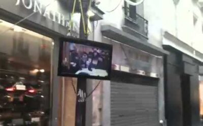 Vidéo du jour : Ecran vidéo du Rabbi rue des Rosiers