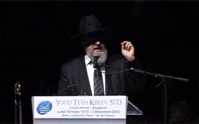 Youd Teth Kislev 5773, discours du Rav Noam Lousky