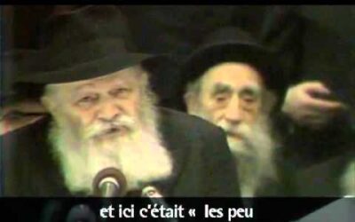 Vidéo du Rabbi : "Division sur le mer"