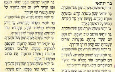 LAG BAOMER : "Bar Yohai" texte et chanson