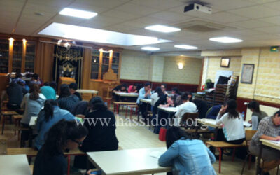 Photo du jour : examen de fin de semestre au séminaire de Beth Rivkah