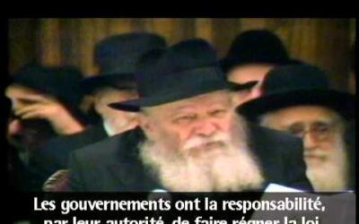 Vidéo du Rabbi : "Des écoles ou des prisons"