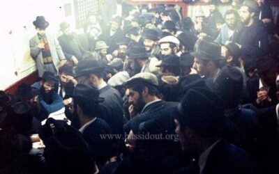 Premier Farbrenguen de Hé Tevet 5747-1987 avec le Rav Chmouel Azimov au 17 rue des Rosiers