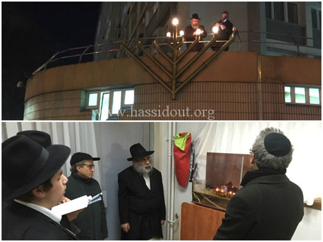 Allumage de la 'Hanoukia au Beth Habad de Flandre, Motsaei Chabbat Mikets 5775