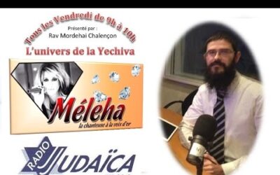 Radio Judaica Bruxelles : émission avec la chanteuse Meleha puis les lois et coutumes des 3 semaine !