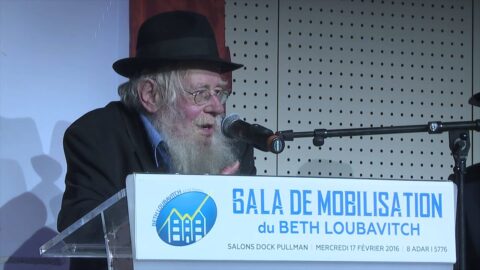 Discours du Rav Adin Even Israël Steinsaltz au Gala 2016 Beth Loubavitch (hébreu et traduction)