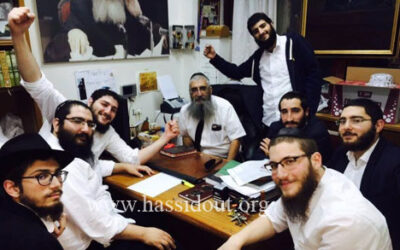 Photo du jour : réunion de Mivtsaïm de Pourim au Beth Habad francophone de Netanya