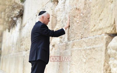 Le vice-président americain, Mike Pence se rend au Kotel