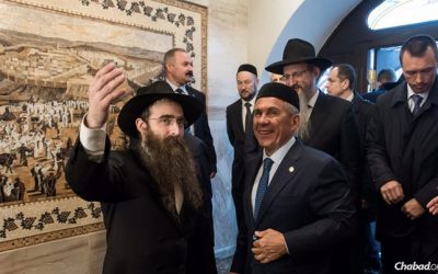 Le président du Tatarstan salue le travail des émissaires Loubavitch