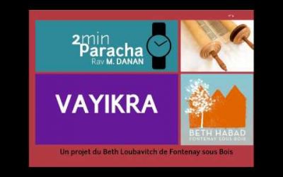 Paracha Vayikra – Rav Mendy Danan