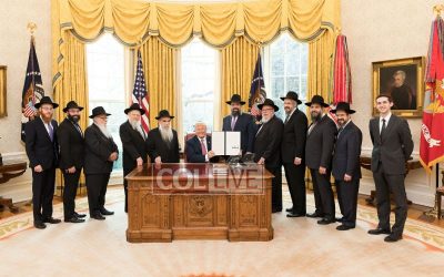Le président Donald Trump accueille un groupe d&rsquo;émissaires Habad des États-Unis
