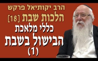 Les règles concernant l’interdit de cuire pendant Chabbat (cours 1 et 2) – Rav Yekoutiel Farkash