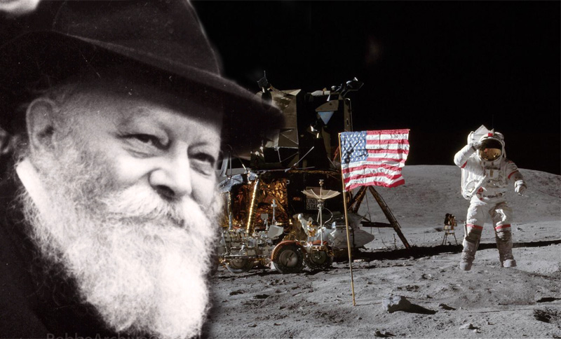 L’enseignement du Rabbi sur la mission spatiale sur la lune : « un petit pas pour l’homme, un pas de géant pour l’humanité! »