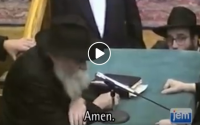 Vidéo du Rabbi : distribution du « Kountrass 28 Sivan » en 1991