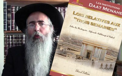 Lois relatives aux « trois semaines » – Rav Shaul Sillam