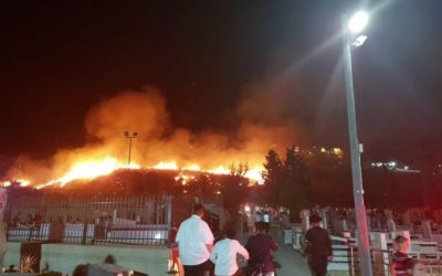 Aucun blessé dans l’incendie qui s’est déclaré dans le cimetière de Tsfat, le jour de la Hilloula du Arizal