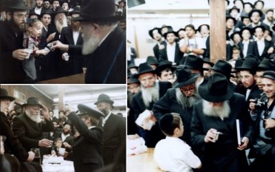 EN IMAGES. Koss Chel Bra&rsquo;ha du Rabbi  à l&rsquo;issue de Roch Hachana des années 80
