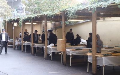 EN IMAGES. Veille de Souccot dans le quartier du Beth Haya Mouchka, rue Petit
