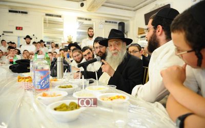 EN IMAGES. Grand Farbrenguen de Vav Tichri avec le Rav Yoel Kahn a la Yechiva Ohalei Torah Loubavitch