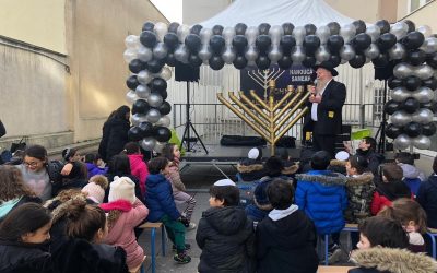 Activités de Hanouccah avec les enfants de l’école publique à Chneor