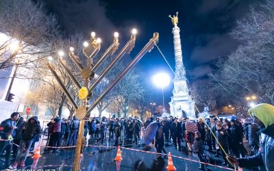 Hanouccah 5779 à Paris : Allumage public d’une Ménorah géante sur la Place du Châtelet