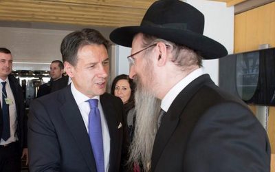 Genève : Entrevue chaleureuse entre le premier ministre Italien et le Chalia’h du Rabbi en Russie