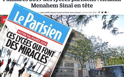 LeParisien.fr : Palmarès 2019 des lycées parisiens : Heikhal Menahem – Sinaï en tête