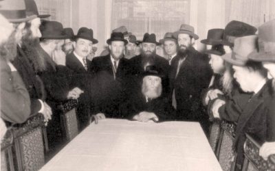 Photos inédites du Rabbi précédent de Loubavitch en 1940, lors de sa visite à Lakewood, dans le New Jersey