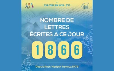 Depuis Roch Hodech Tamouz, 1866 enfants en Ile de France ont été inscrits dans le Sefer Torah des enfants