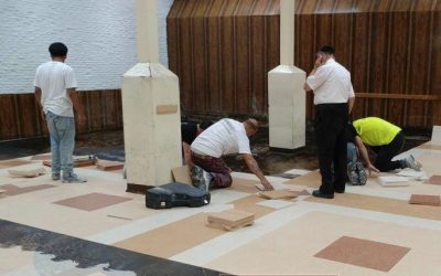 La synagogue du 770 à Crown Heights a été vidée lundi pour permettre les travaux de réfection du sol